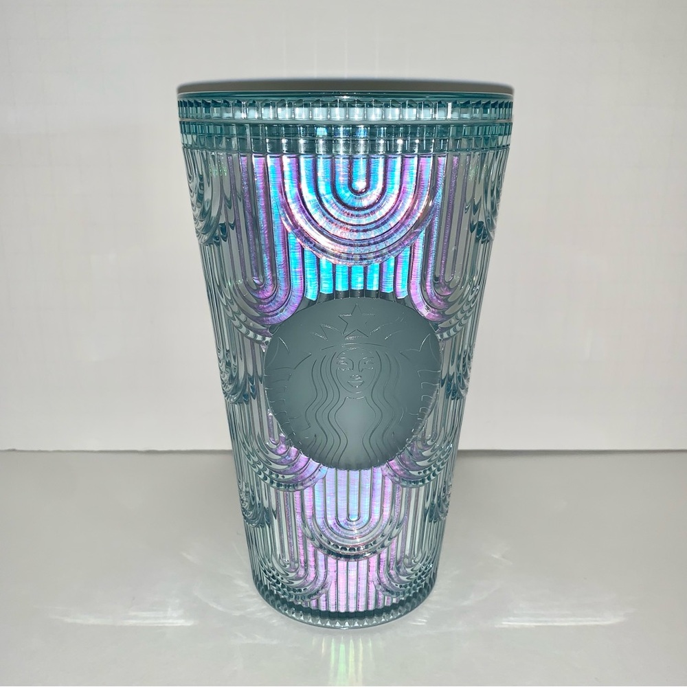 Starbucks 2022 Spring Iridescent Mermaid Scale Cold Drink Tumbler 16 oz